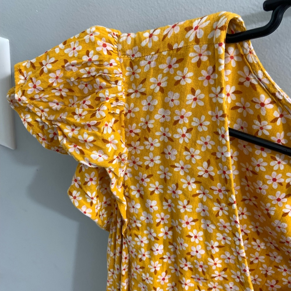 Yellow floral dress